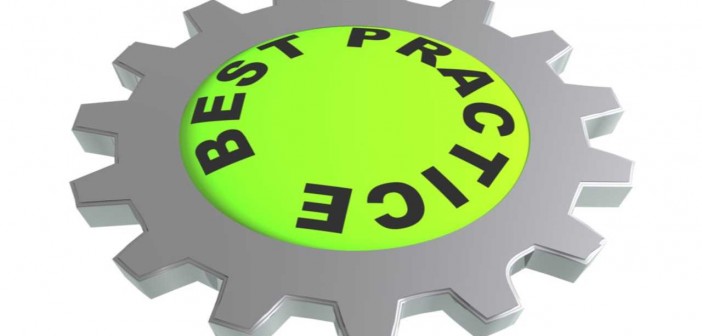 Stock photo of a silver gear that with the words "Best Practice" in the middle of it