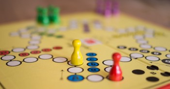 Stock photo of a game of parcheesee