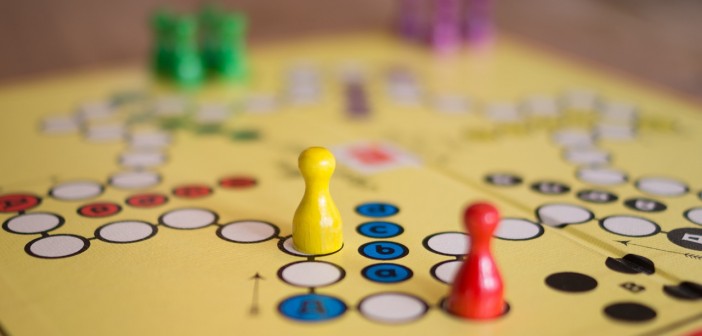 Stock photo of a game of parcheesee