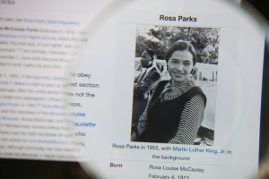 Stock photo of of Rosa Parks' WIkipedia Page