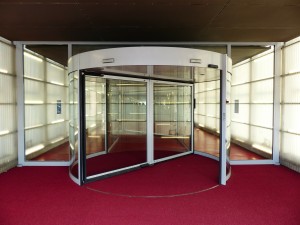 Stock photo of a revolving door