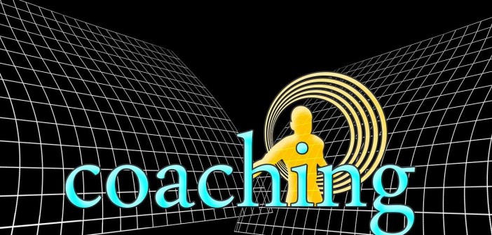 Word art of the word "coaching"