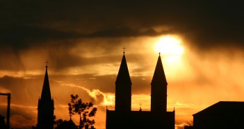 Stock photo of the exterior of a church building