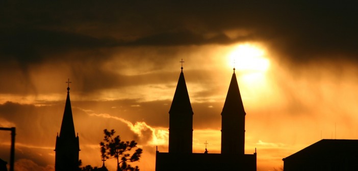 Stock photo of the exterior of a church building