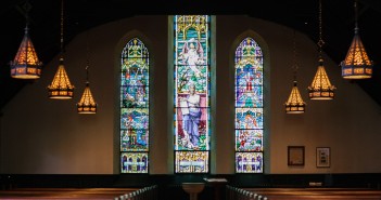 Stock photo of an empty church