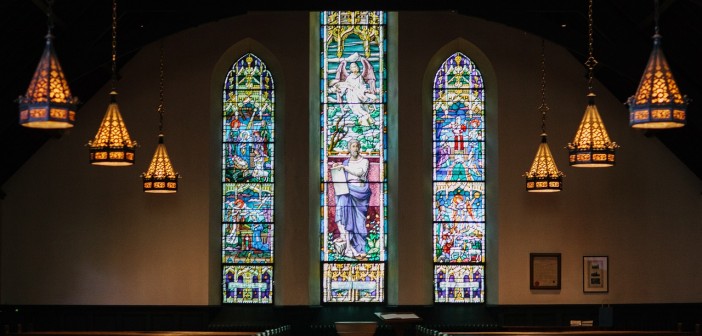 Stock photo of an empty church