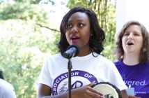 Photo of two female worship leaders at Wesley Theological Seminary