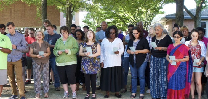 Photo of a diverse group of new students at Wesley Theological Seminary