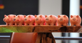 Group of small pig figurines