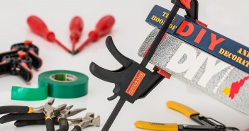 Stock photo of a bunch of home renovation tools