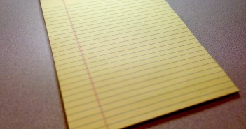 Stock photo of a blank yellow legal pad