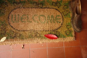 Stock Photo of a Welcome Mat