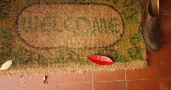 Stock Photo of a Welcome Mat
