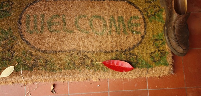 Stock Photo of a Welcome Mat