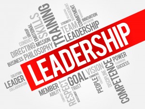 Word cloud art of words pertaining to LEADERSHIP