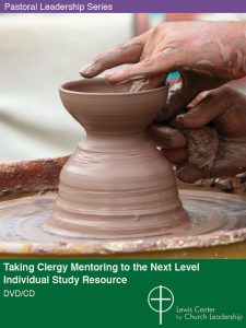 Taking Clergy Mentoring to the Next Level: Individual Study Resource Video Tool Kit cover featuring hands on clay on a potter's wheel