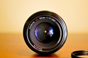 Stock photo of a camera lens