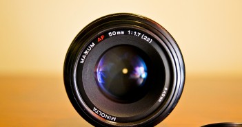 Stock photo of a camera lens
