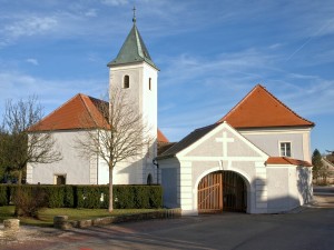 Stock photo of the exterior of a country church