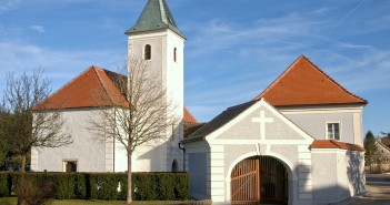 Stock photo of the exterior of a country church