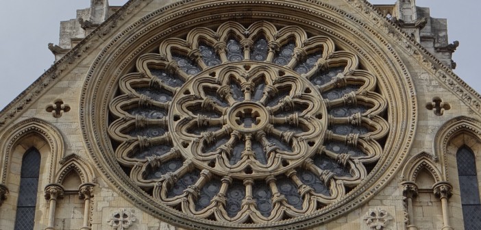 Stock photo of the exterior of a giant Gothic cathedral