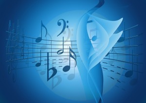 Collage of a bunch of music symbols