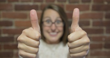 Person giving the thumbs up sign