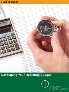 Developing Your Operating Budget cover image: Hands holding a compass over a spreadsheet and calculator