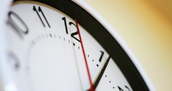 Closeup stock photo of a clock