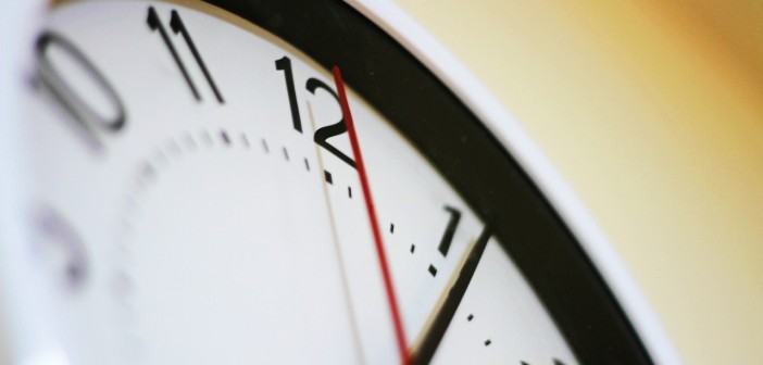 Closeup stock photo of a clock