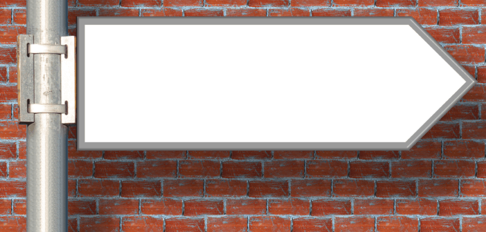 Blank signpost