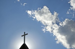 Cross and clouds