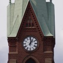 stock photo of steeple with clock