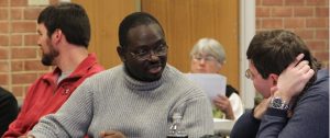 Photo of Doctor of Leadership in Church Leadership Excellence students engaging in classroom discussion