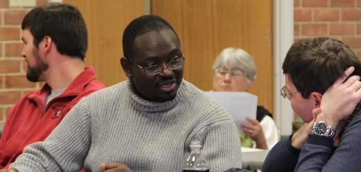 Photo of Doctor of Leadership in Church Leadership Excellence students engaging in classroom discussion