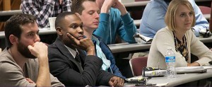 Image of students in class listening to a lecture