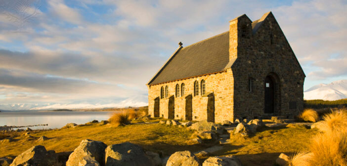 Evening light on a small church. Credit: David Clapp/Arcaid Picture Library/Universal Images Group