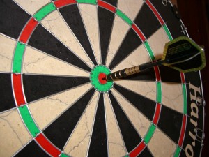 Image of dartboard with bullseye