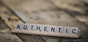 Scrabble letters spell AUTHENTIC