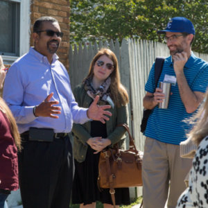 Photo of Doug Powe and the Fellows on a neighborhood excursion