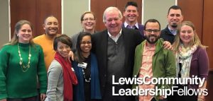 Photo of a smiling group of Lewis Community Leadership Fellows