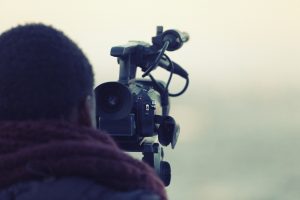 Photo of a videographer