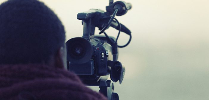 Photo of a videographer