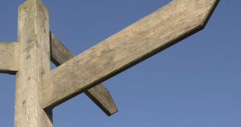 Cover of Discovering God's Future for Your Church showing a blank wooden signpost