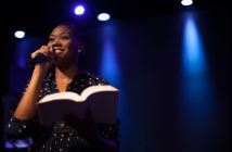 Photo of a young pastor preaching