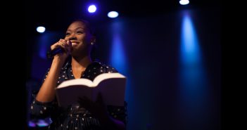 Photo of a young pastor preaching