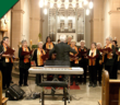 A choir in a sanctuary getting ready to sing