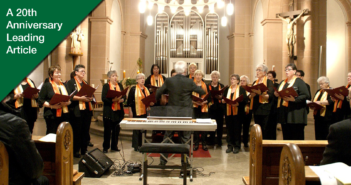 A choir in a sanctuary getting ready to sing