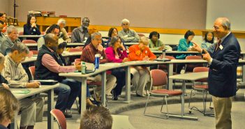 Photo of Lovett Weems leading a class