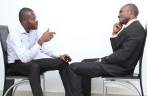 Difficult Conversations Photo of two people engaged in a difficult conversation